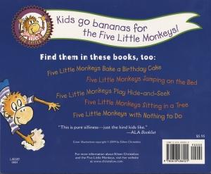 Five little monkeys wash the car--Back cover