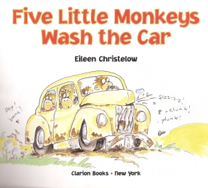 Five little monkeys wash the car--Title page